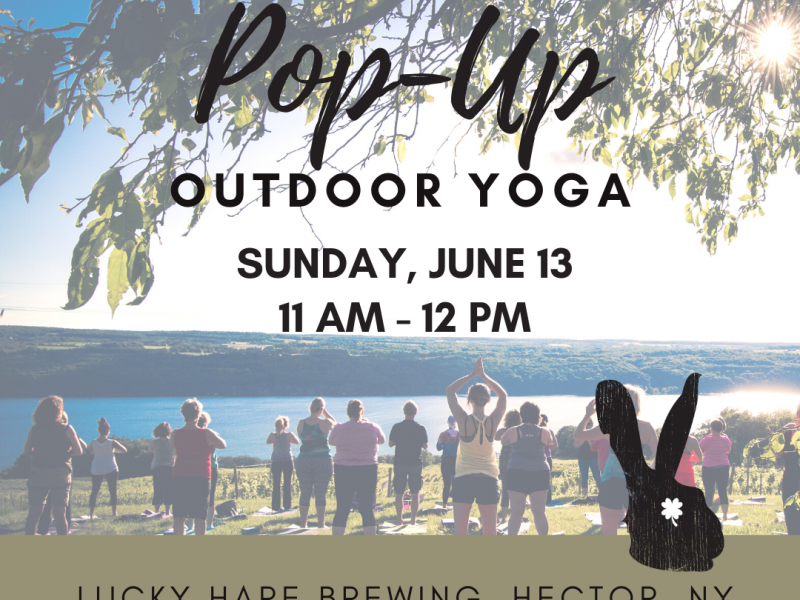 Summer Pop-up Outdoor Yoga @ Lucky Hare Brewing Company, Hector NY!